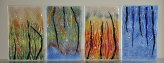 Daniel Castillo: 'The Four Seasons', 2010 Fused Glass, Abstract. Artist Description:    Fused glass sculpture with stainless steel base.   ...