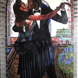 Dennis Duncan: 'TANGO NEGRO', 2008 Acrylic Painting, Romance. Artist Description:   I began researching the origins of the TANGO around 2006. I have always been fascinated by the sensuality of the TANGO, it is the essence of beauty, color, movement, and grace.As with each new artwork, I have tried to elicit an reaction, using romance combined with sexuality ...