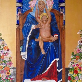 mary seated with child By Dennis Duncan