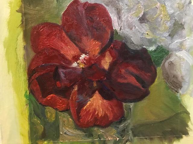 Debbie Jacobson  'Flower Passion', created in 2018, Original Painting Oil.