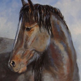 The Blue Roan Mustang By Debra Mickelson