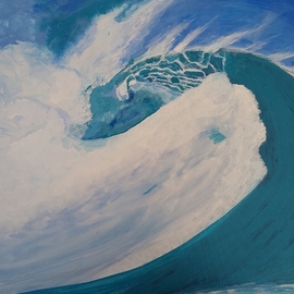 Aldeni Senhorinha De Lemos: 'rough sea', 2021 Acrylic Painting, Beach. Artist Description: Sea And Ocean Inspiration. acrylic on Canvas...