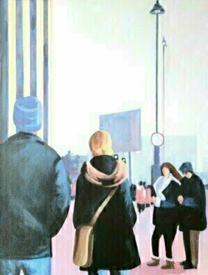 Denise Dalzell: 'the city', 2023 Acrylic Painting, Abstract. A portrait form a Winter mid morning in London, Winter 2023. ...