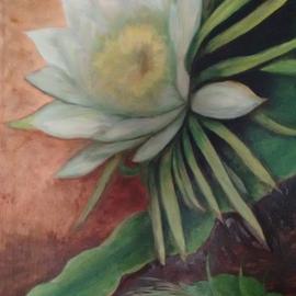 Denise Seyhun: 'dragon fruit', 2017 Oil Painting, Floral. Artist Description: Dragon fruit, Flower, Floral, Cactus, nature, garden...