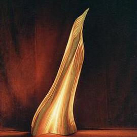 Dermot O'brien: 'Directive', 1992 Mixed Media Sculpture, Abstract. Artist Description: Alder with two lightsources...