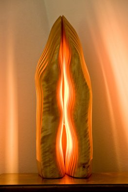 Dermot O'brien: 'Resonance1', 2009 Wood Sculpture, Abstract.   Light sculpture birch ...