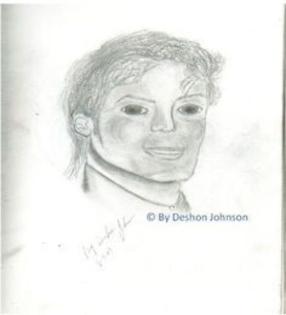 Deshon  Johnson  'Michael Jackson', created in 2010, Original Drawing Pen.