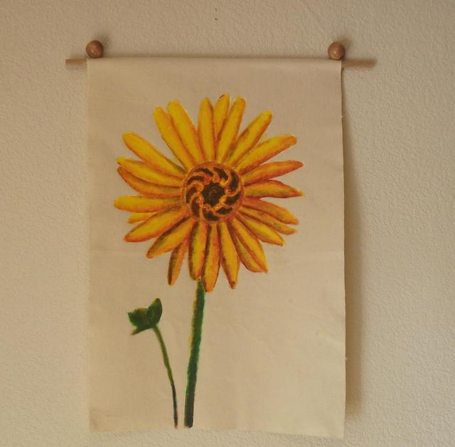 Artist Desray Lithgow. 'Sunflower Wall Hanging' Artwork Image, Created in 2012, Original Painting Acrylic. #art #artist
