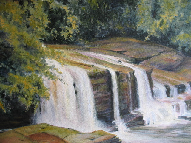 Devon Henderson  'Clyde River Falls', created in 2011, Original Watercolor.