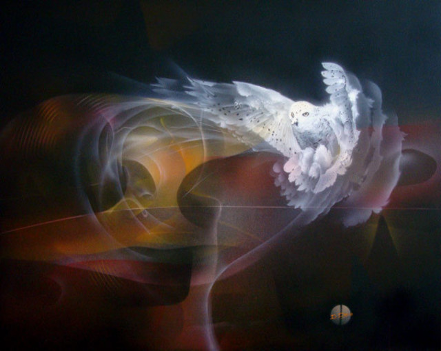 Artist Derek Dey. ' Messenger 2' Artwork Image, Created in 2009, Original Painting Acrylic. #art #artist