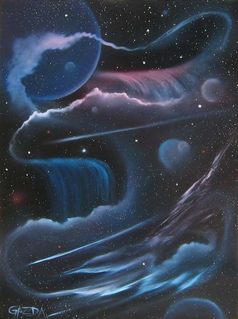 David Gazda  'Astronomical Void 2009', created in 2009, Original Painting Oil.