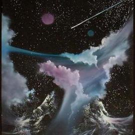 David Gazda Artwork Celestial Geyser, 2000 Oil Painting, Healing
