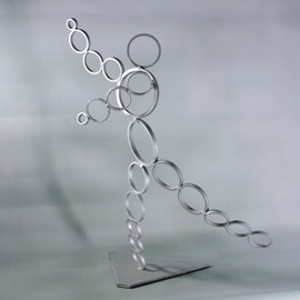Diana Carey: 'The Dancer SOLD', 2015 Steel Sculpture, Abstract. Artist Description: Flowing movement of a dancer.  Steel sculpture abstract tabletop...