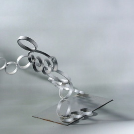 Diana Carey: 'The Supplicant SOLD', 2017 Steel Sculpture, Abstract Figurative. Artist Description: Tabletop steel sculpture.  ...
