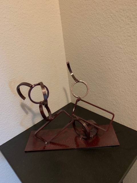Diana Carey  'Conflicted', created in 2019, Original Sculpture Steel.