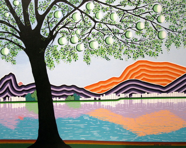 Diana Doctorovich  'Lagoa Carioca', created in 2011, Original Painting Acrylic.