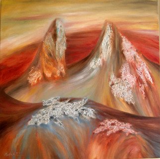 Dilek Degerli: 'dancing mountain', 2010 Oil Painting, Abstract.     oil on canvas    ...
