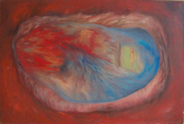 Artist Dilek Degerli. 'Fire Wave' Artwork Image, Created in 2002, Original Painting Oil. #art #artist