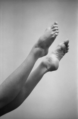 Dion Mcinnis: 'Dancers Legs', 1980 Black and White Photograph, Figurative.  Dancer' s legs.  Print comes mounted in window mat. ...