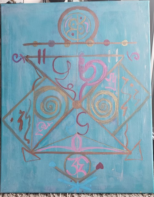 Artist Carrie Morrison. 'Light Language 4 Protection' Artwork Image, Created in 2019, Original Painting Acrylic. #art #artist