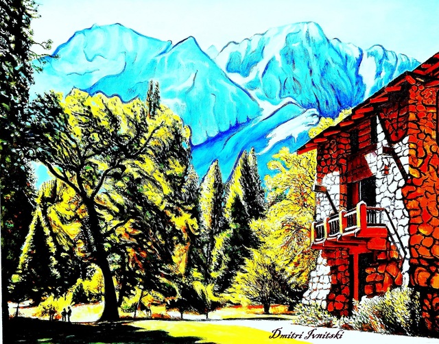 Artist Dmitri Ivnitski. 'Yosemite Ca' Artwork Image, Created in 2018, Original Painting Acrylic. #art #artist