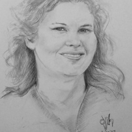 Des Howell: 'Cherie', 2007 Pencil Drawing, Portrait. Artist Description:  One of my 