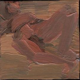 Djordje Sokolovski: 'nude 4', 2002 Oil Painting, nudes. Artist Description:   reclining women nud, oil on cardboard, small  ...