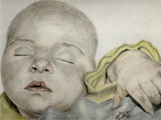 Dorothy Nuckolls: 'Annalise', 2003 Pencil Drawing, Children. Pencil portrait of my grandbaby Annalise. My pride and joy. ...