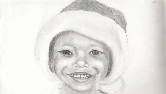 Artist Dorothy Nuckolls. 'Santa  Helper' Artwork Image, Created in 2005, Original Drawing Pencil. #art #artist
