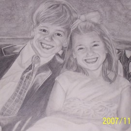 Dorothy Nuckolls: 'Wedding Day', 2002 Pencil Drawing, Children. 