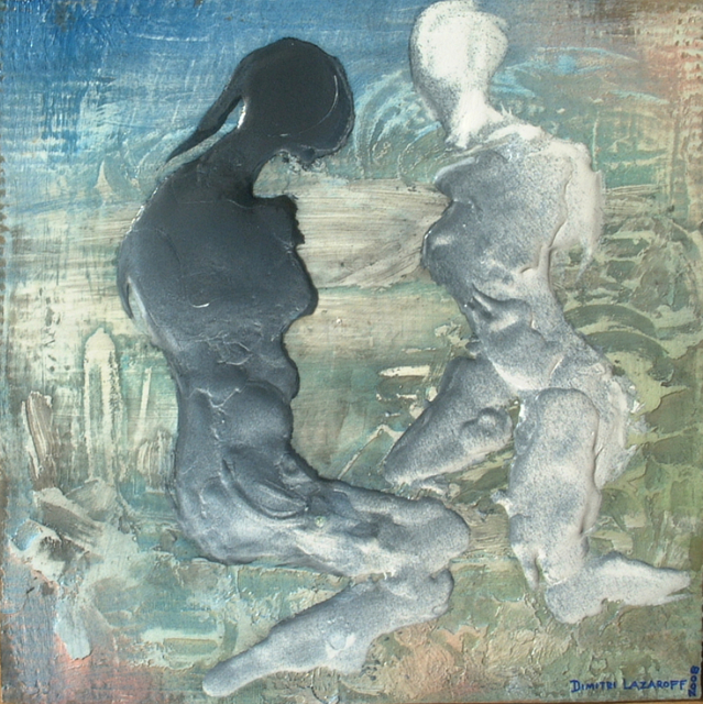 Artist Dimitri Lazaroff. 'Couple' Artwork Image, Created in 2008, Original Mixed Media. #art #artist