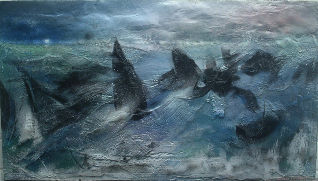 Artist Dimitri Lazaroff. 'Shipwreck' Artwork Image, Created in 2010, Original Mixed Media. #art #artist