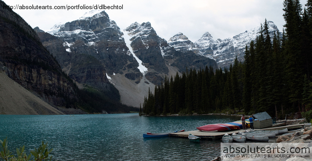 David Bechtol  'Moraine Lake Canoes', created in 2013, Original Photography Other.