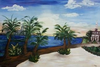 Deborah Leyva: 'Tampa Rising', 2012 Acrylic Painting, Magical.  This work was created to show the beautiful sunrise across Tampa Bay in the morning. The original has been donated to the Univeristy of Tampa. Prints are available. ...