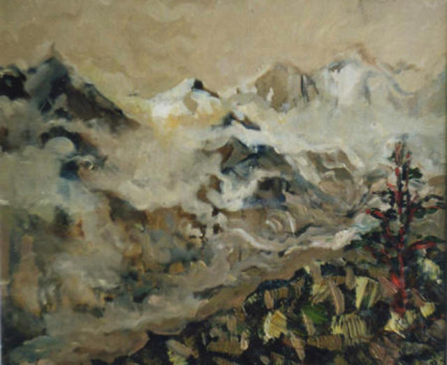 Dmitry Onishenko  'Mountain Mist', created in 2002, Original Painting Oil.