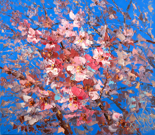 Dmitry Kustanovich  'Sakura', created in 2019, Original Painting Oil.