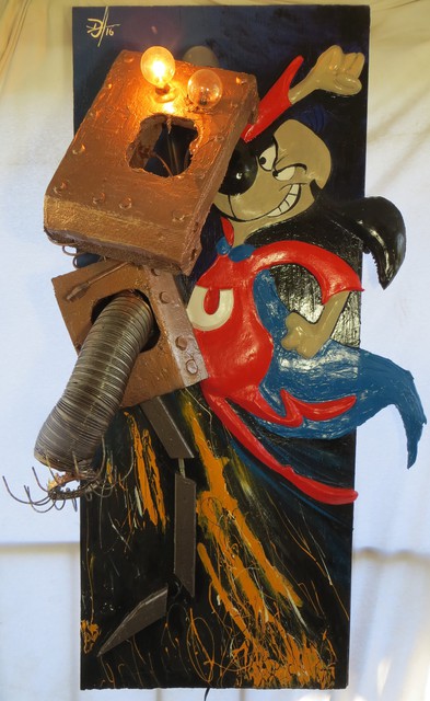 Dominic Haberman  'Underdog Versus Robo Copper', created in 2016, Original Painting Other.