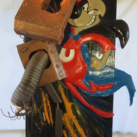 Dominic Haberman Artwork Underdog versus Robo Copper, 2016 Other Painting, Expressionism