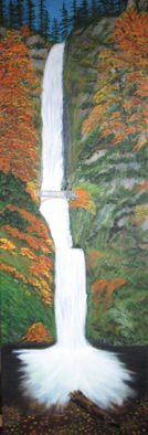 Dominique Faivre: 'columbia river', 2020 Oil Painting, Landscape. a fantastic fall scenery done with great oil colors...