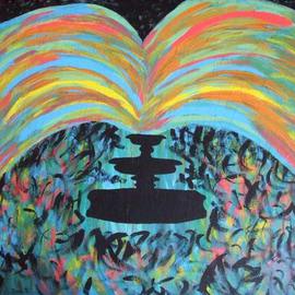 The fountain by night  By Aldona Rozanek