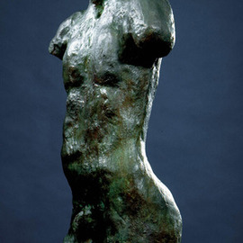 Donatella Richtman: 'warrior', 1987 Bronze Sculpture, Figurative. Artist Description: a youngster, who is searching...
