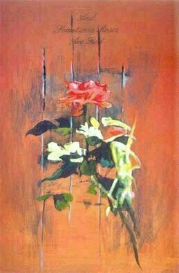 Donna Gallant: 'And sometimes roses are red', 2003 Mixed Media, Floral. Another piece from her series 