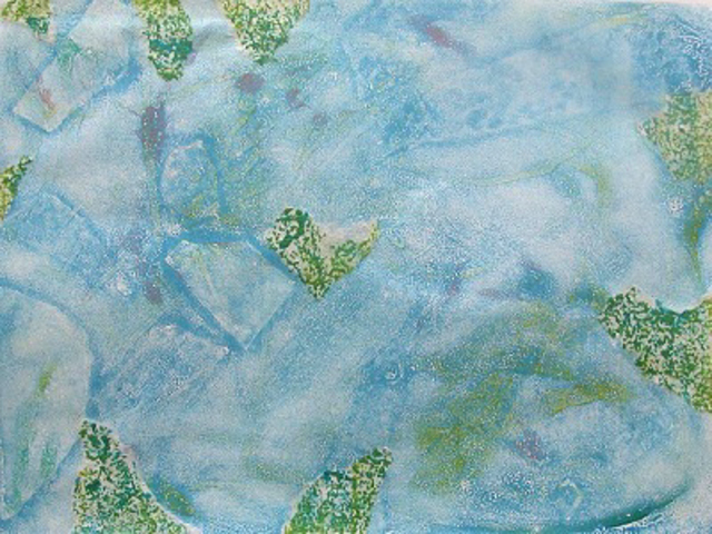 Artist Donna Gallant. 'Floating Fragments' Artwork Image, Created in 2009, Original Collage. #art #artist