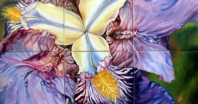 Artist Donna Gallant. 'Iris 07' Artwork Image, Created in 2007, Original Collage. #art #artist