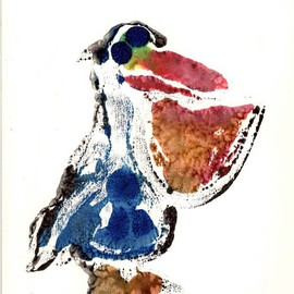 Donna Gallant Artwork Pelican, 2015 Monoprint, Animals