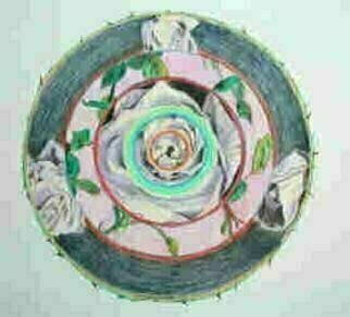 Donna Gallant: 'White Rose', 2005 Pencil Drawing, Floral. A mandala tribute to the purity of the white rose...