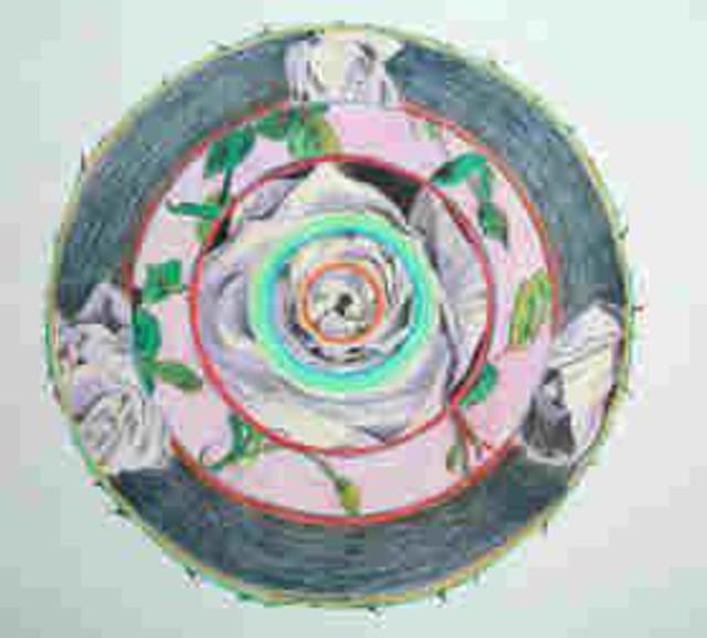 Donna Gallant  'White Rose', created in 2005, Original Collage.