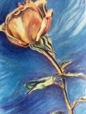 Donna Gallant: 'flowering rose', 1998 Pastel, Floral. Another piece showing the life of a flower. Sometimes they look like they moving in the wind. ...