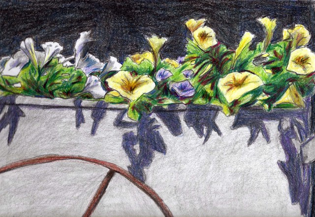 Donna Gallant  'Vaugh S Flowers', created in 2017, Original Collage.