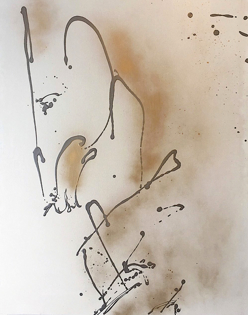 Artist Donna Bernstein. 'Jumper' Artwork Image, Created in 2019, Original Painting Ink. #art #artist